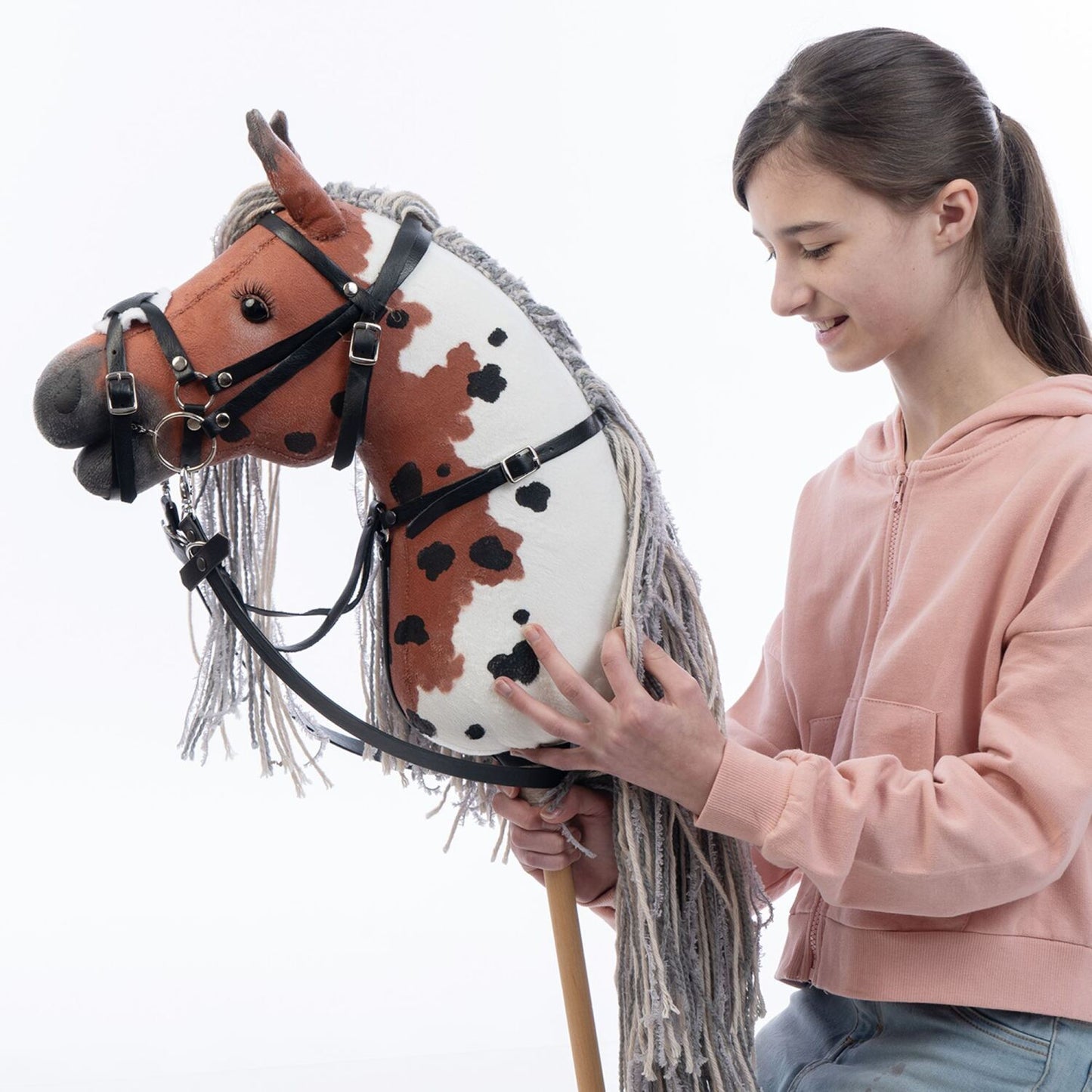 Hobbyhorse with bridle A3 Red Sorrel FLAME