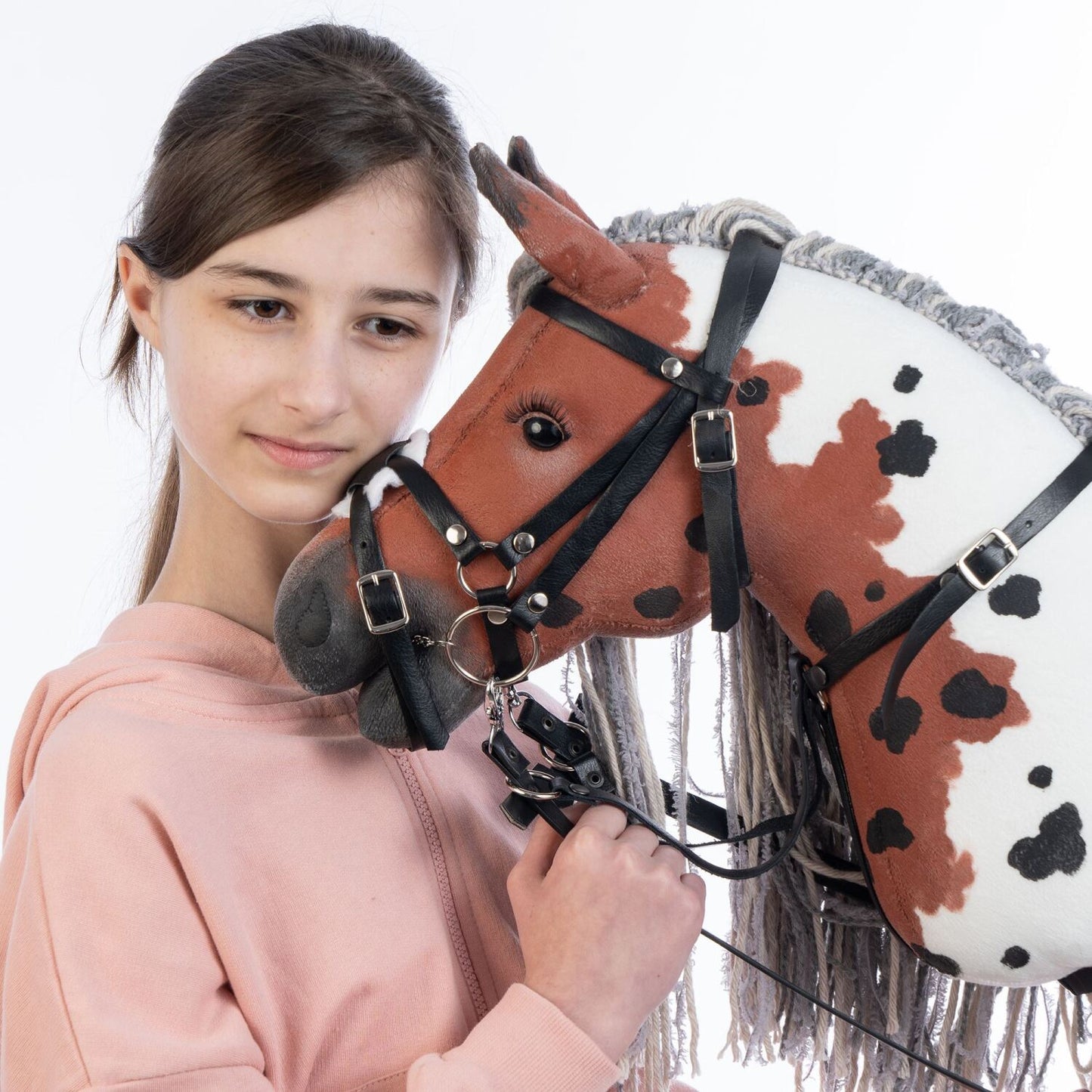 Hobbyhorse with bridle A3 Red Sorrel FLAME