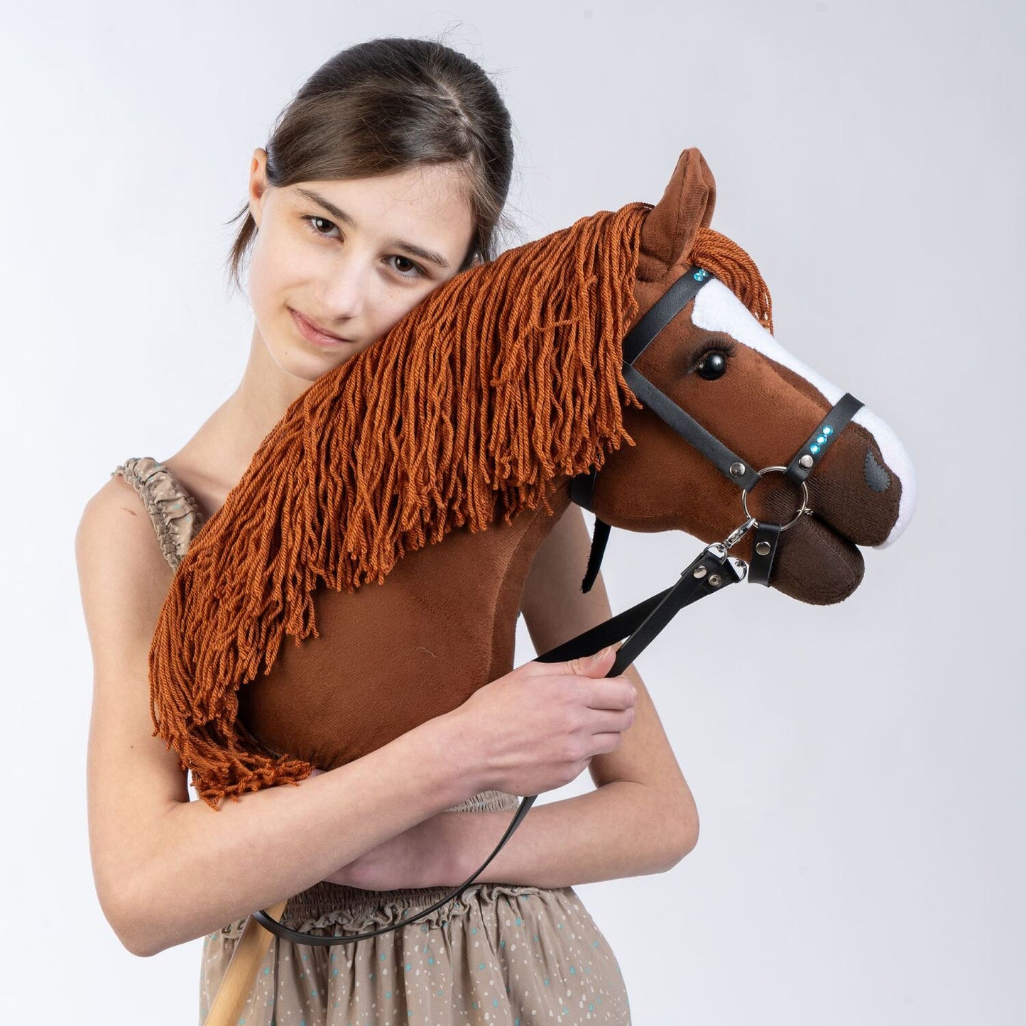 Hobbyhorse with bridle A3 Chestnut JOY