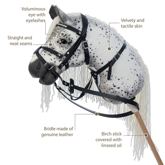 Hobbyhorse with bridle A3 Fleabitten ACE
