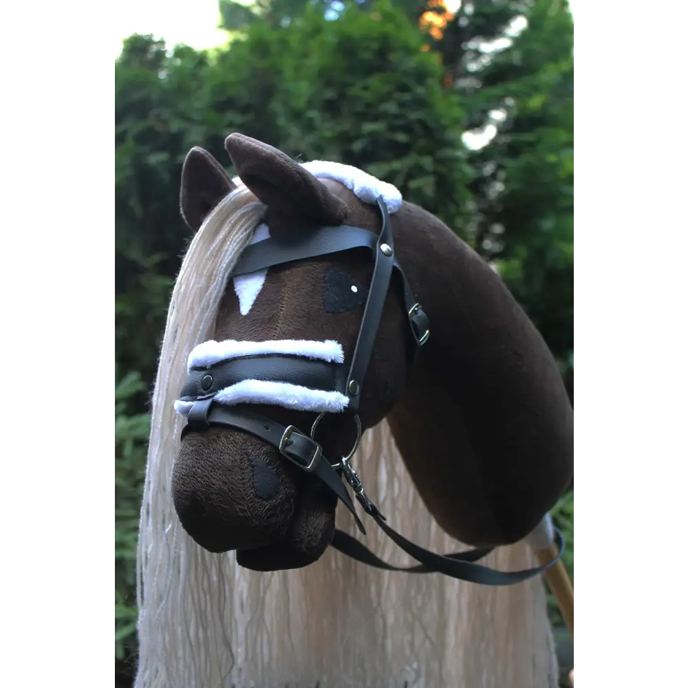 Hobby horse with bridle A3 Dark Bay HURRICANE Hobbyhorses: main group