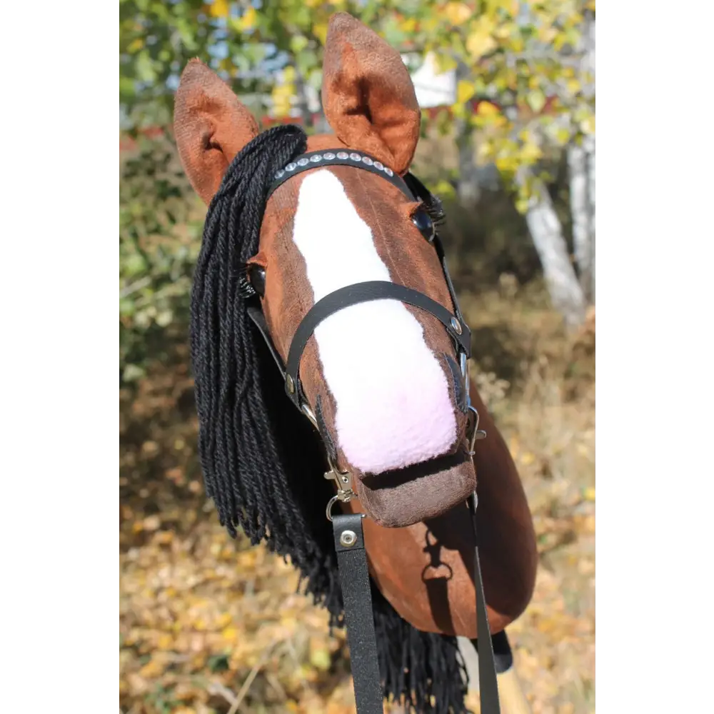 Hobbyhorse with bridle A3 Chestnut Brown-stained Hobbyhorses: just landed