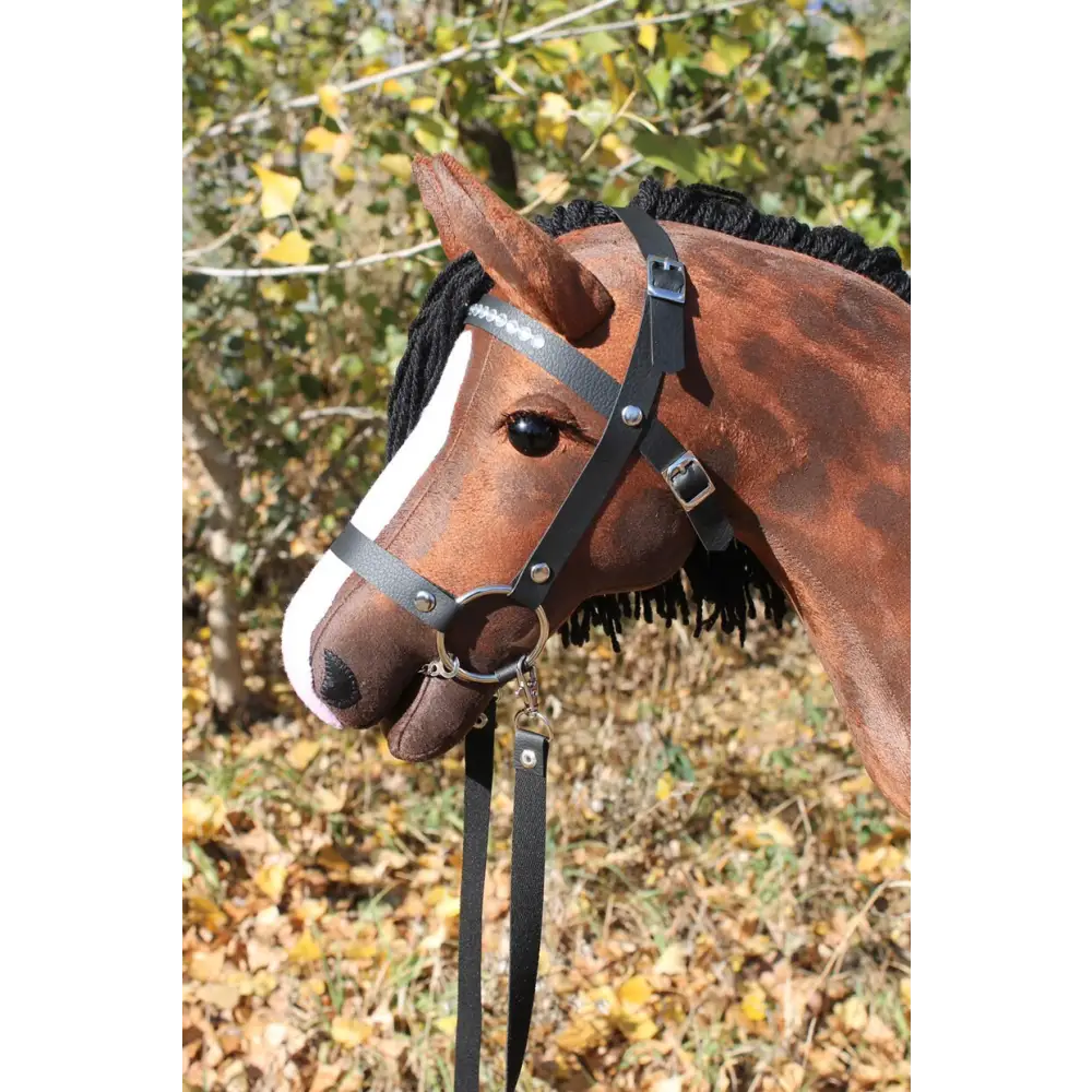 Hobbyhorse with bridle A3 Chestnut Brown-stained Hobbyhorses: just landed