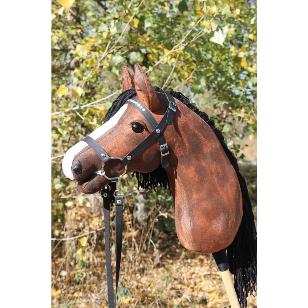 Hobbyhorse with bridle A3 Chestnut Brown-stained Hobbyhorses: just landed