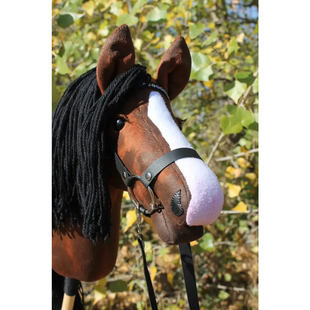 Hobbyhorse with bridle A3 Chestnut Brown-stained Hobbyhorses: just landed