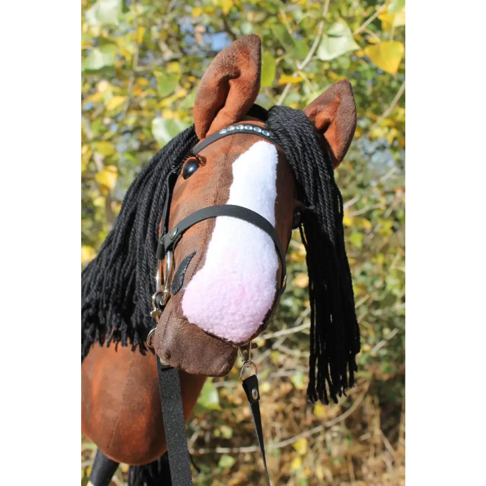 Hobbyhorse with bridle A3 Chestnut Brown-stained Hobbyhorses: just landed