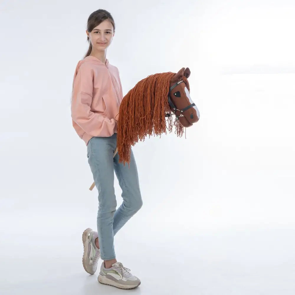 Hobbyhorse with bridle A3 Chestnut FIERY Hobbyhorses: main group