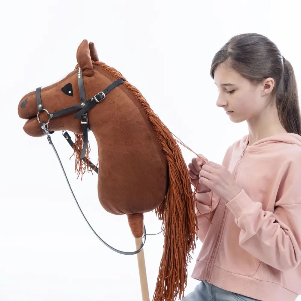 Hobbyhorse with bridle A3 Chestnut FIERY Hobbyhorses: main group