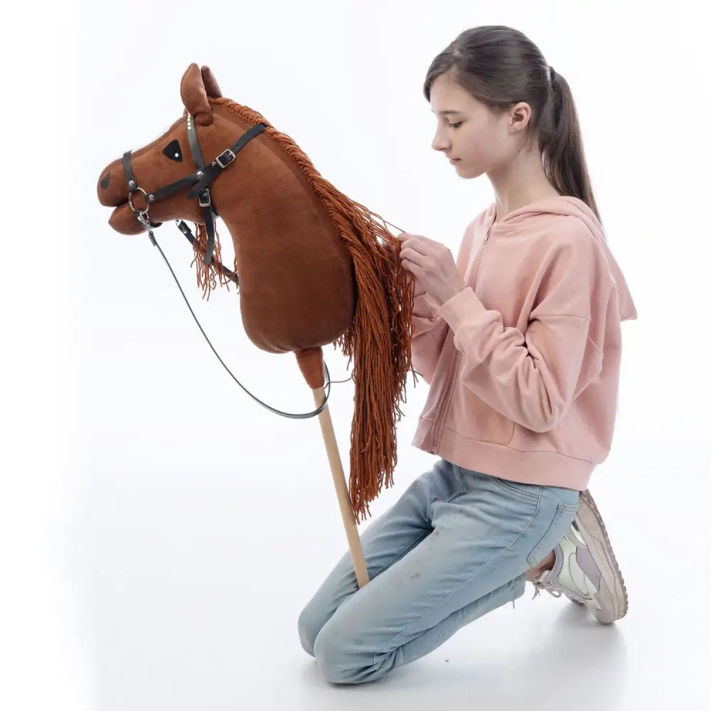 Hobbyhorse with bridle A3 Chestnut FIERY Hobbyhorses: main group