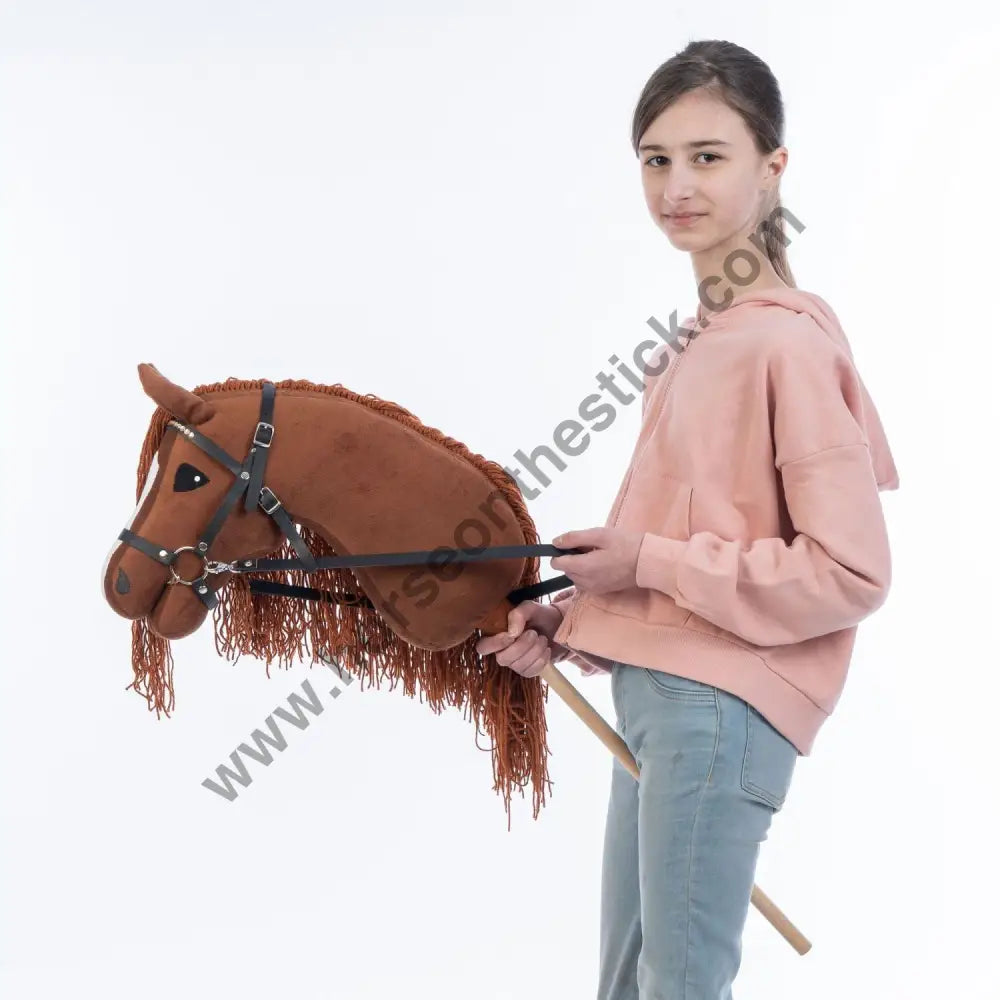 Hobbyhorse with bridle A3 Chestnut FIERY Hobbyhorses: main group