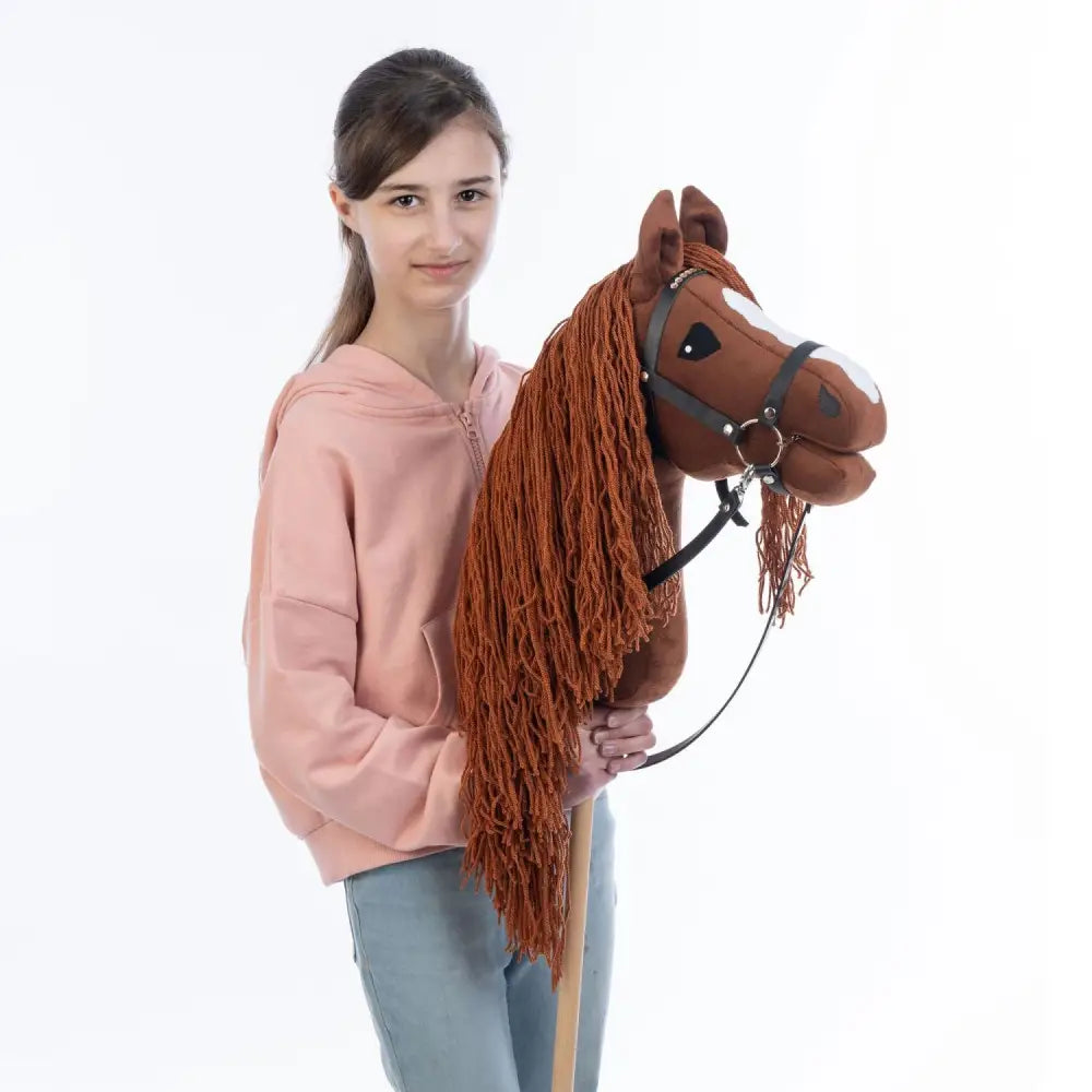 Hobbyhorse with bridle A3 Chestnut FIERY Hobbyhorses: main group