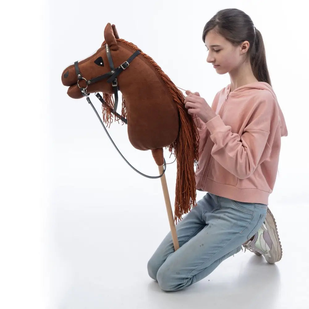 Hobbyhorse with bridle A3 Chestnut FIERY Hobbyhorses: main group