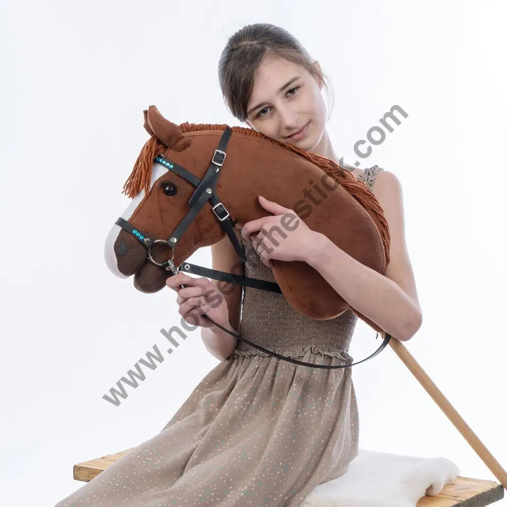 Hobbyhorse with bridle A3 Chestnut JOY Hobbyhorses: affordable