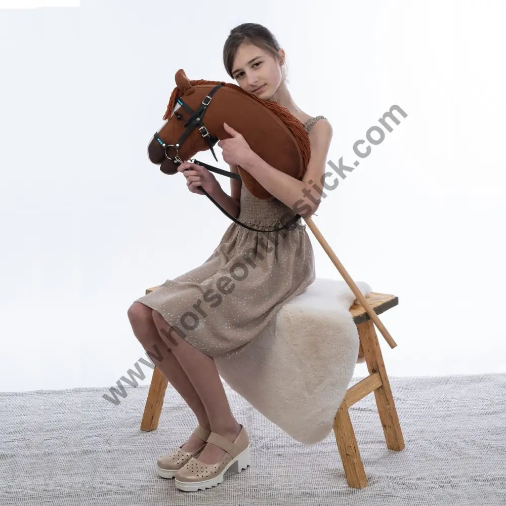 Hobbyhorse with bridle A3 Chestnut JOY Hobbyhorses: affordable