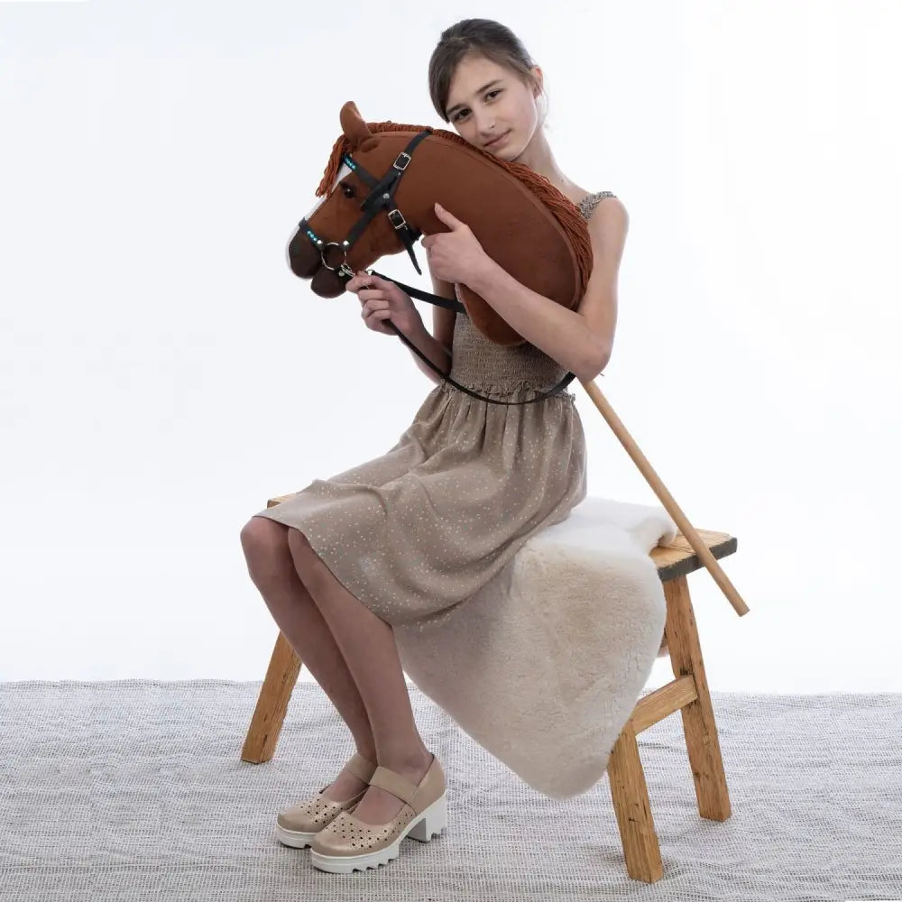 Hobbyhorse with bridle A3 Chestnut JOY Hobbyhorses: affordable