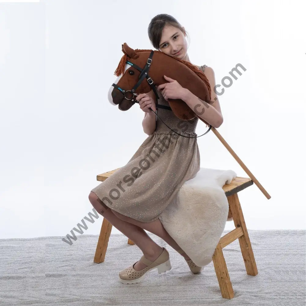 Hobbyhorse with bridle A3 Chestnut JOY Hobbyhorses: affordable