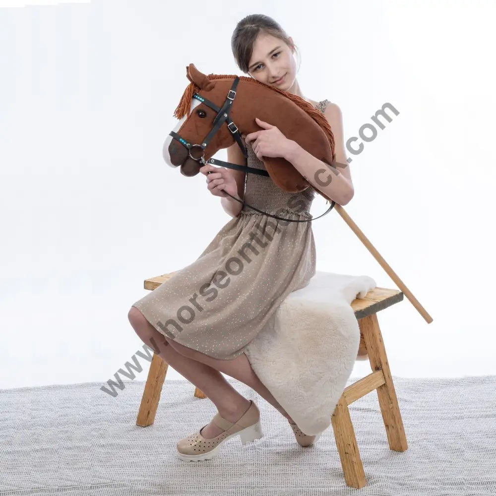 Hobbyhorse with bridle A3 Chestnut JOY Hobbyhorses: affordable