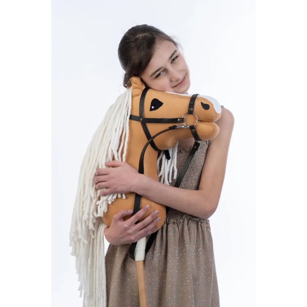 Hobbyhorse with bridle A3 Dun Princess Hobbyhorses: affordable