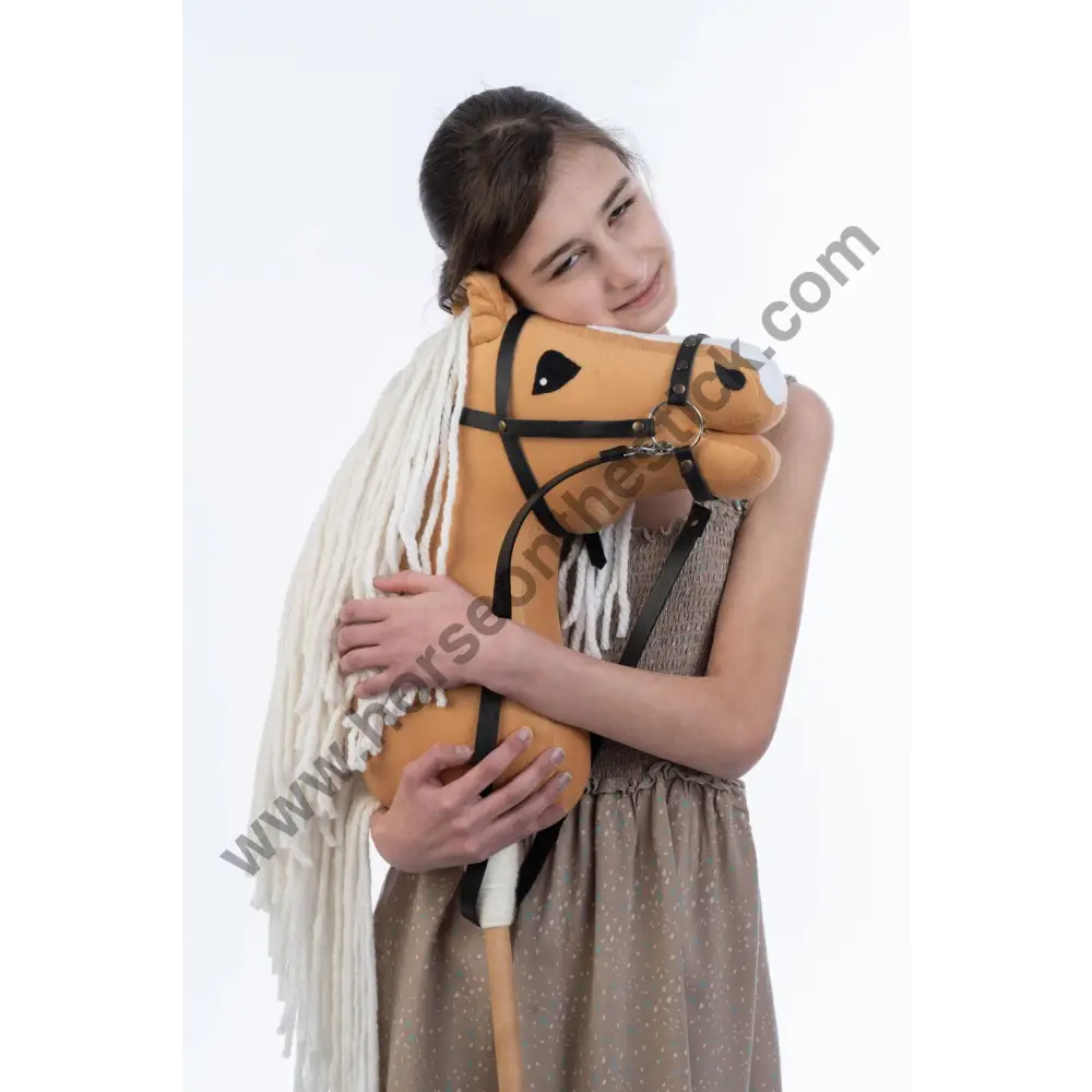 Hobbyhorse with bridle A3 Dun Princess Hobbyhorses: affordable