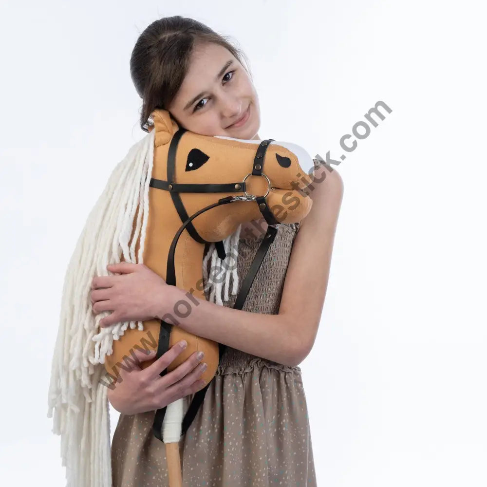 Hobbyhorse with bridle A3 Dun Princess Hobbyhorses: affordable