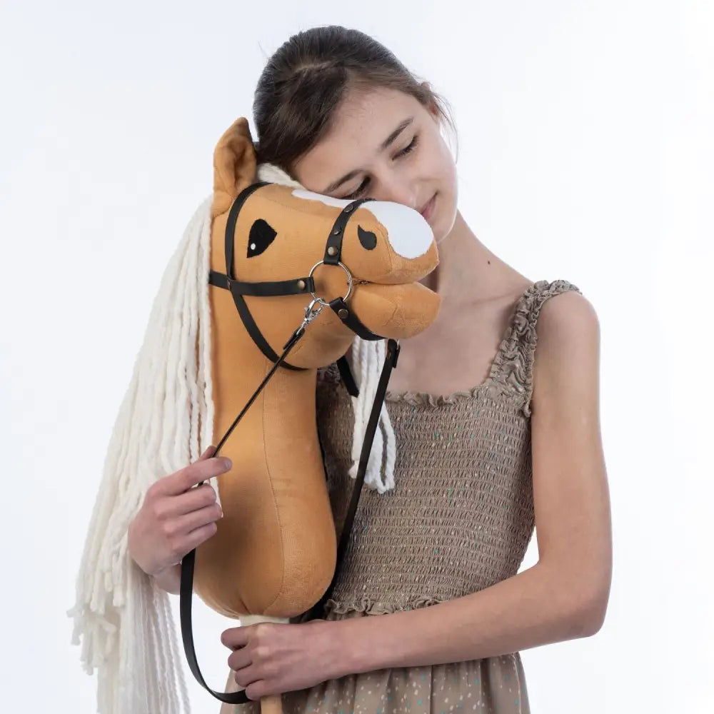 Hobbyhorse with bridle A3 Dun Princess Hobbyhorses: affordable