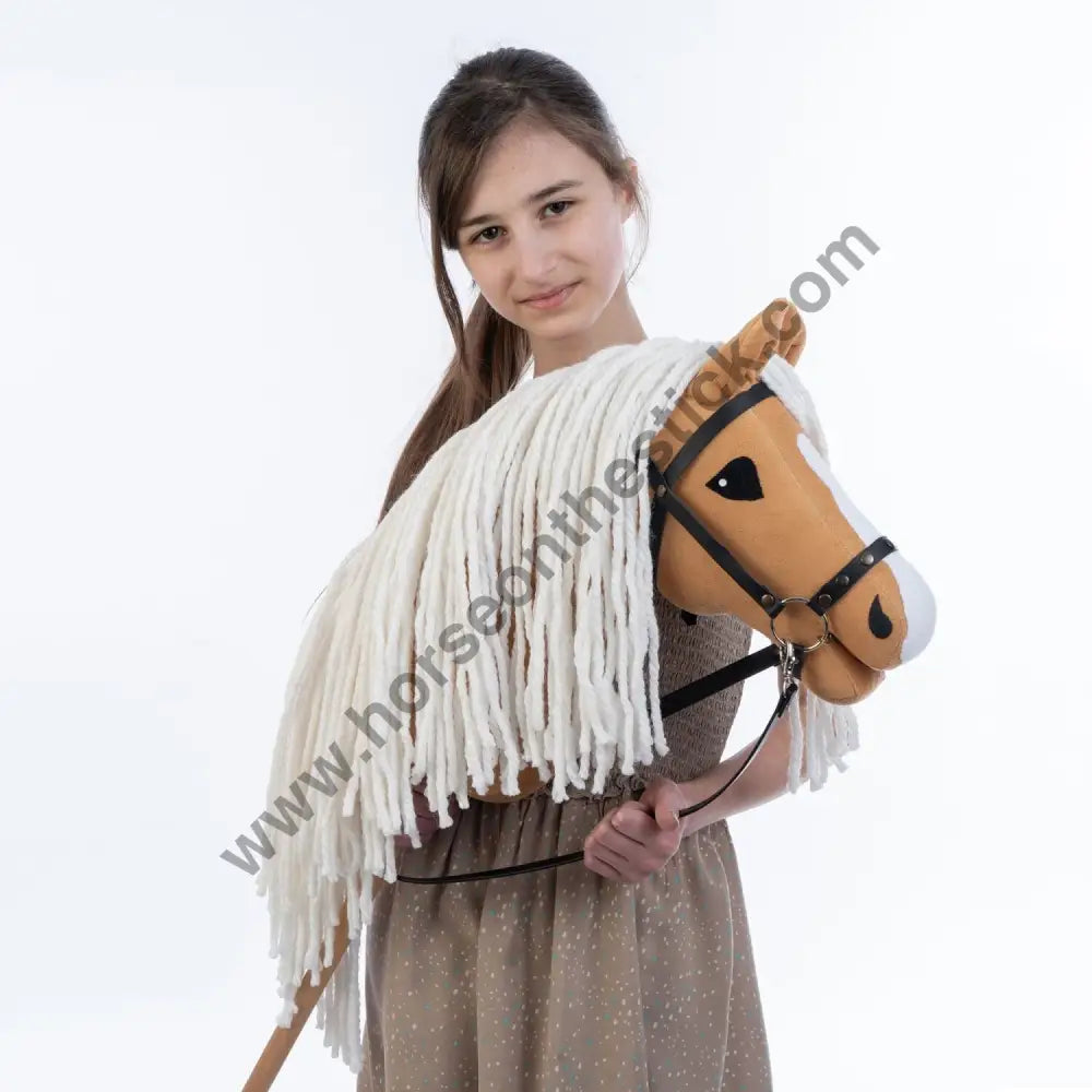 Hobbyhorse with bridle A3 Dun Princess Hobbyhorses: affordable