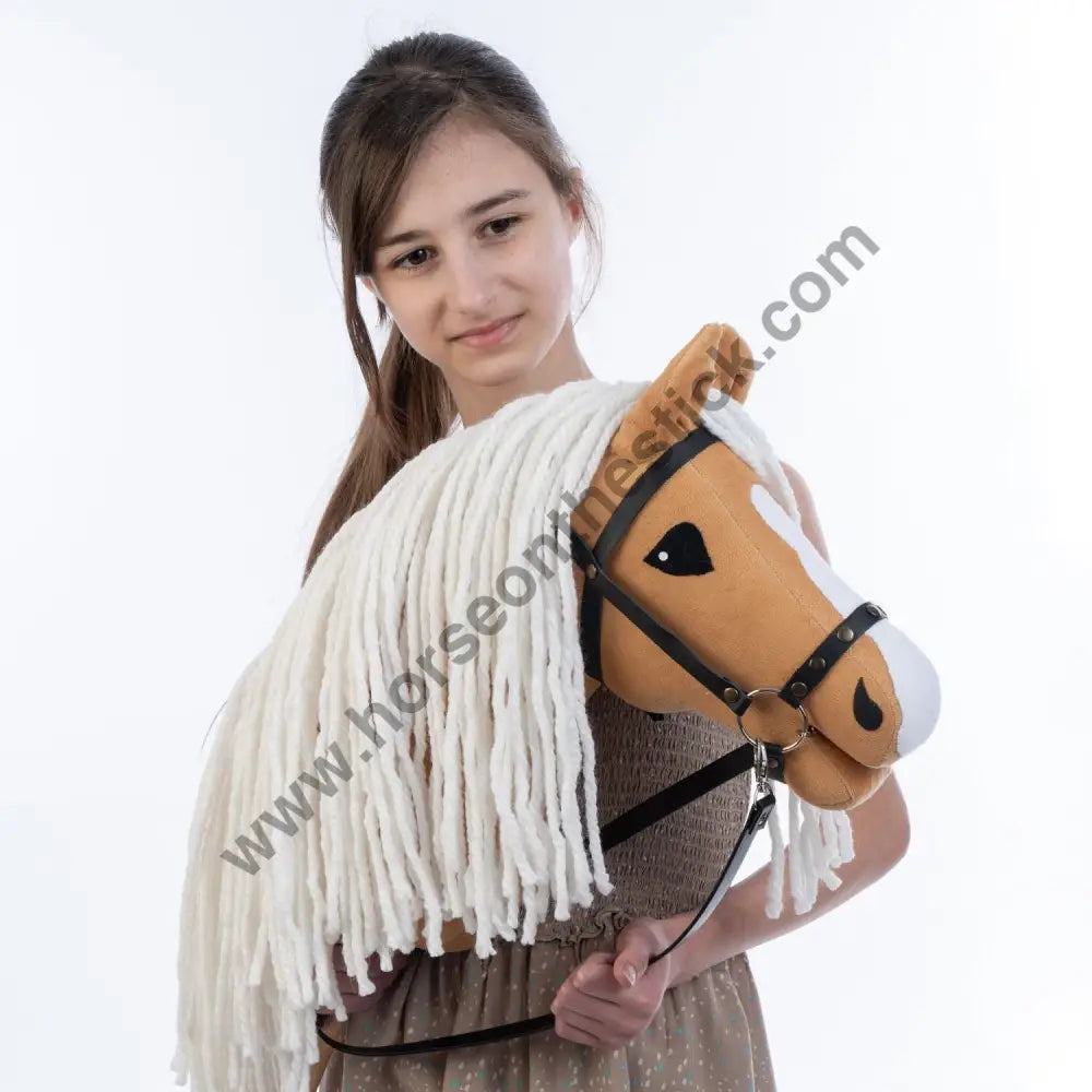 Hobbyhorse with bridle A3 Dun Princess Hobbyhorses: affordable
