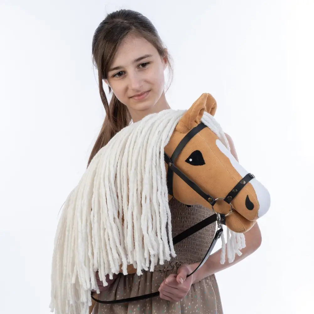 Hobbyhorse with bridle A3 Dun Princess Hobbyhorses: affordable