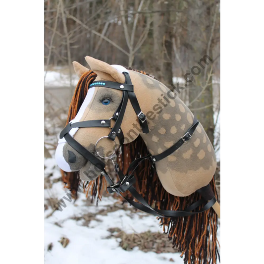 Hobbyhorse with bridle A3 Palomino ORLEANS with heterochromia (blue/brown) Hobbyhorses: main group
