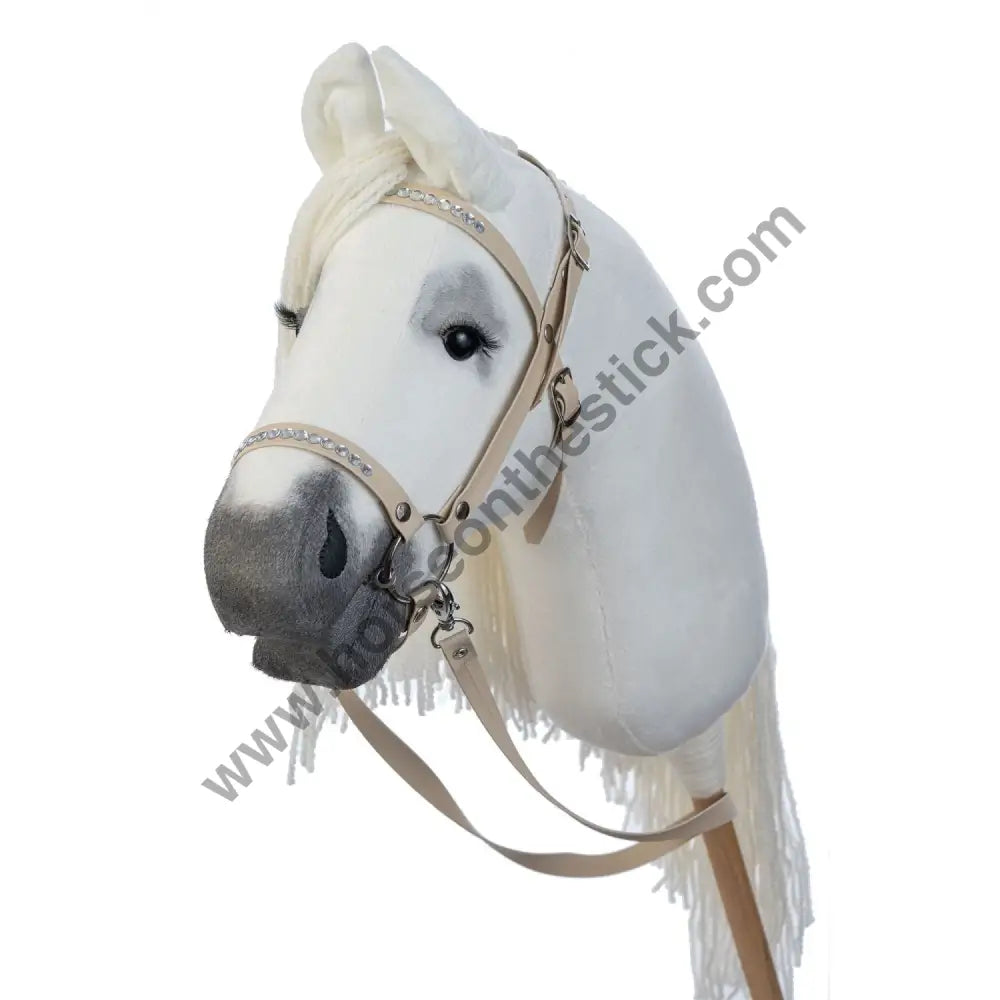 Hobbyhorse with bridle A3 White RACHEL Hobbyhorses: main group