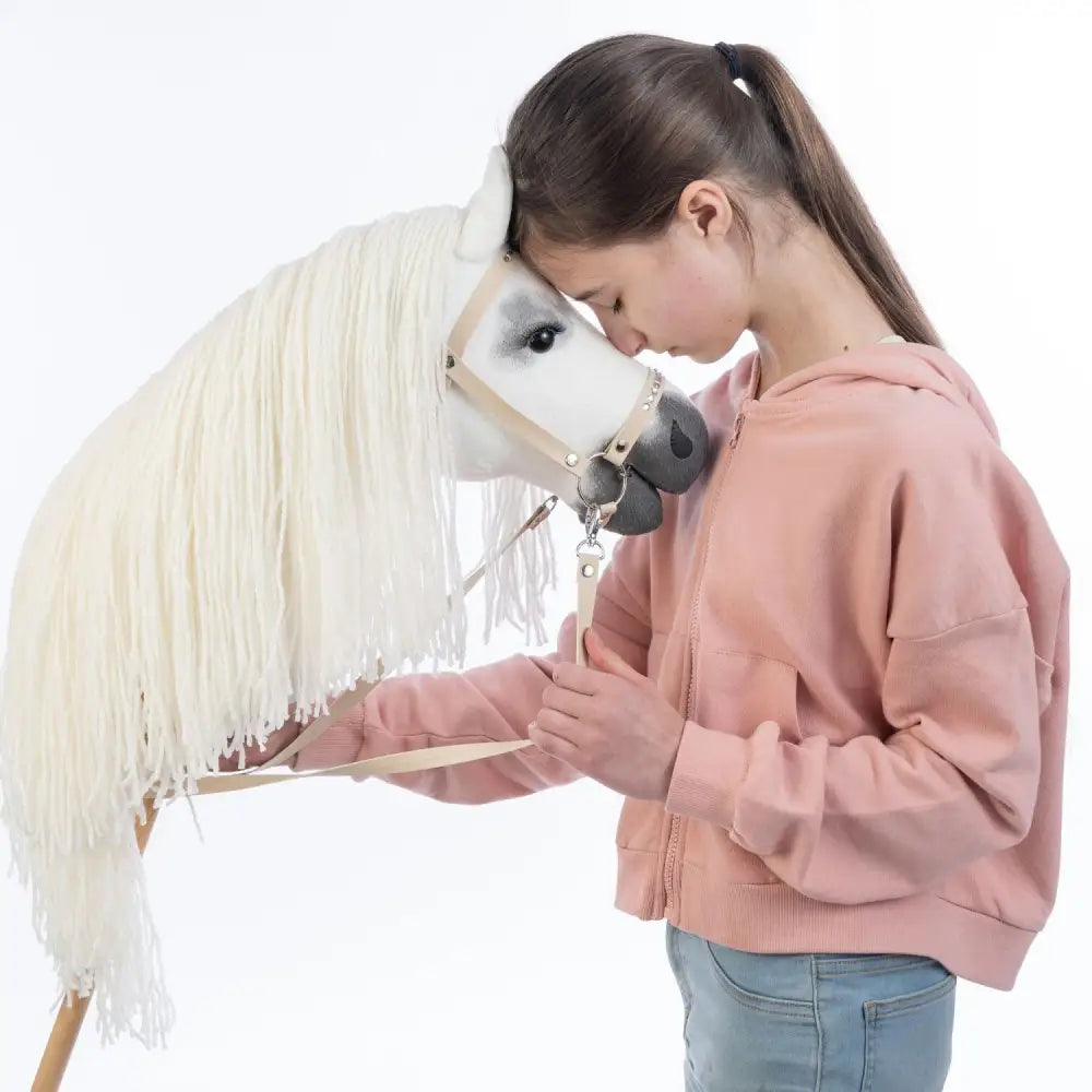 Hobbyhorse with bridle A3 White RACHEL Hobbyhorses: main group