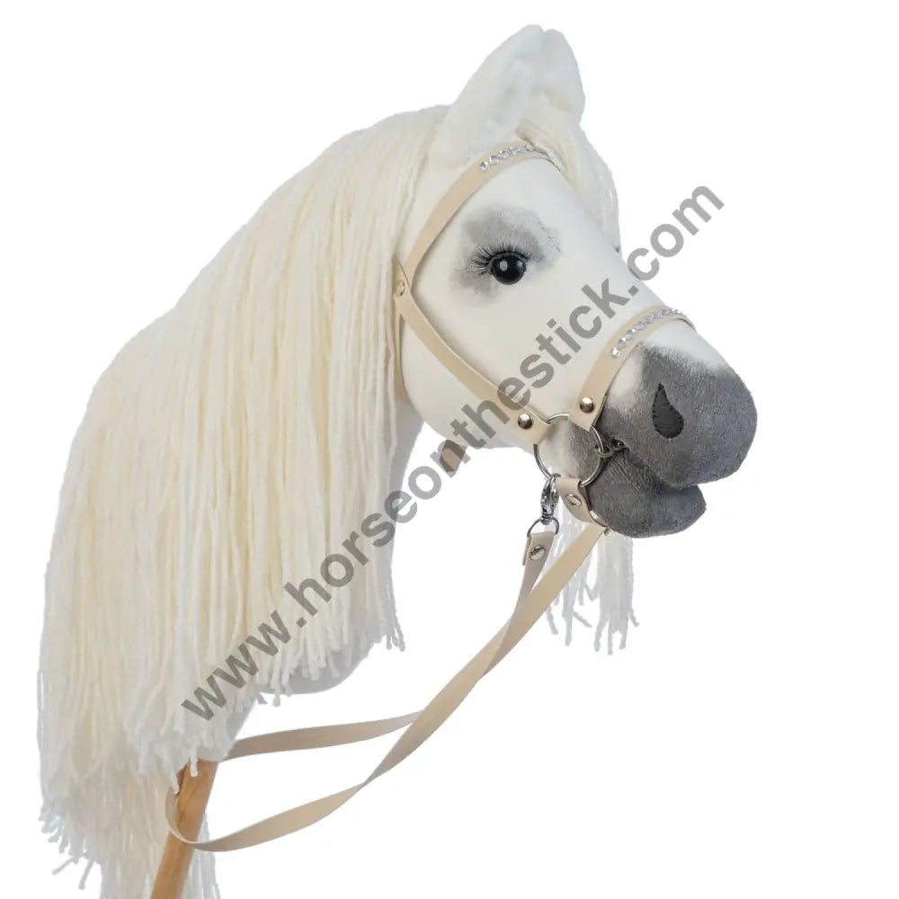 Hobbyhorse with bridle A3 White RACHEL Hobbyhorses: main group