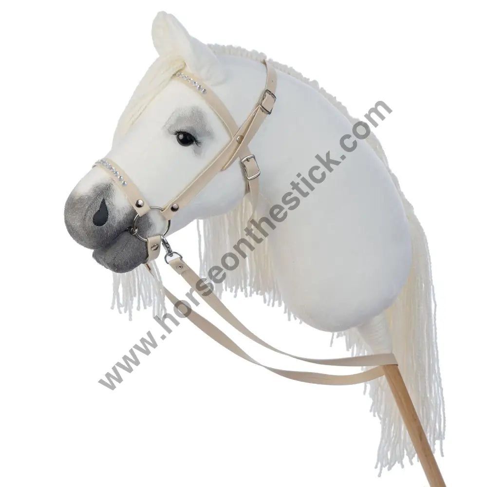 Hobbyhorse with bridle A3 White RACHEL Hobbyhorses: main group