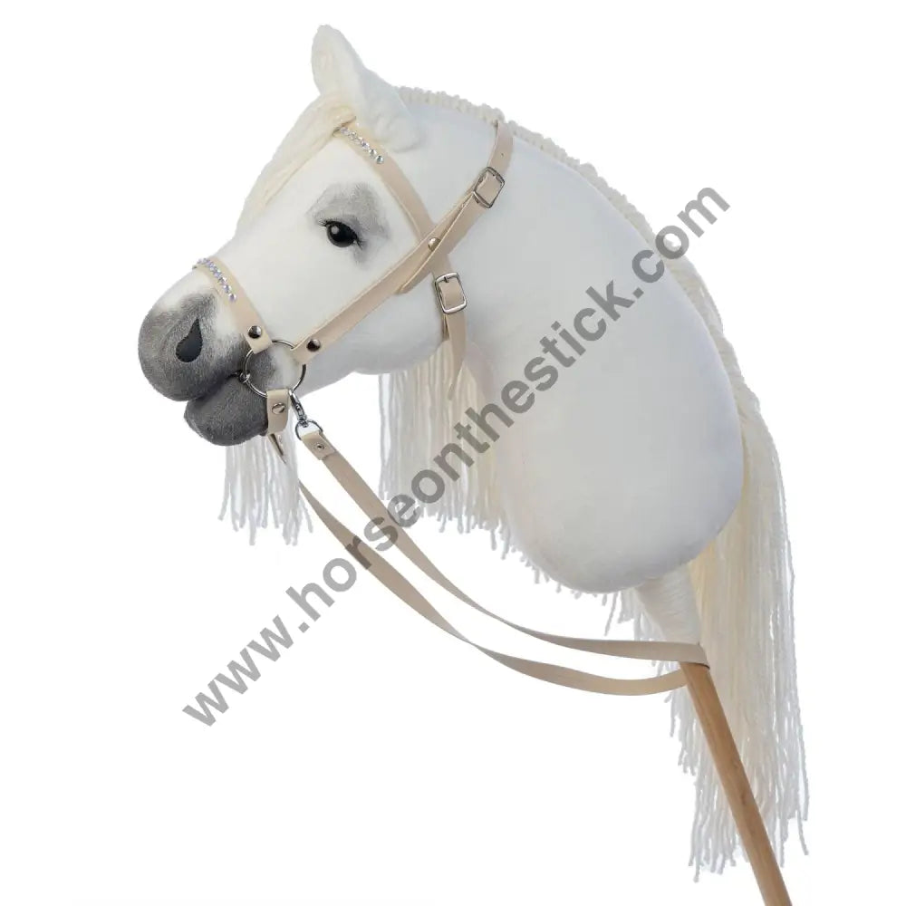 Hobbyhorse with bridle A3 White RACHEL Hobbyhorses: main group