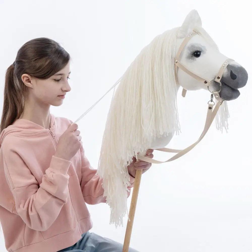 Hobbyhorse with bridle A3 White RACHEL Hobbyhorses: main group