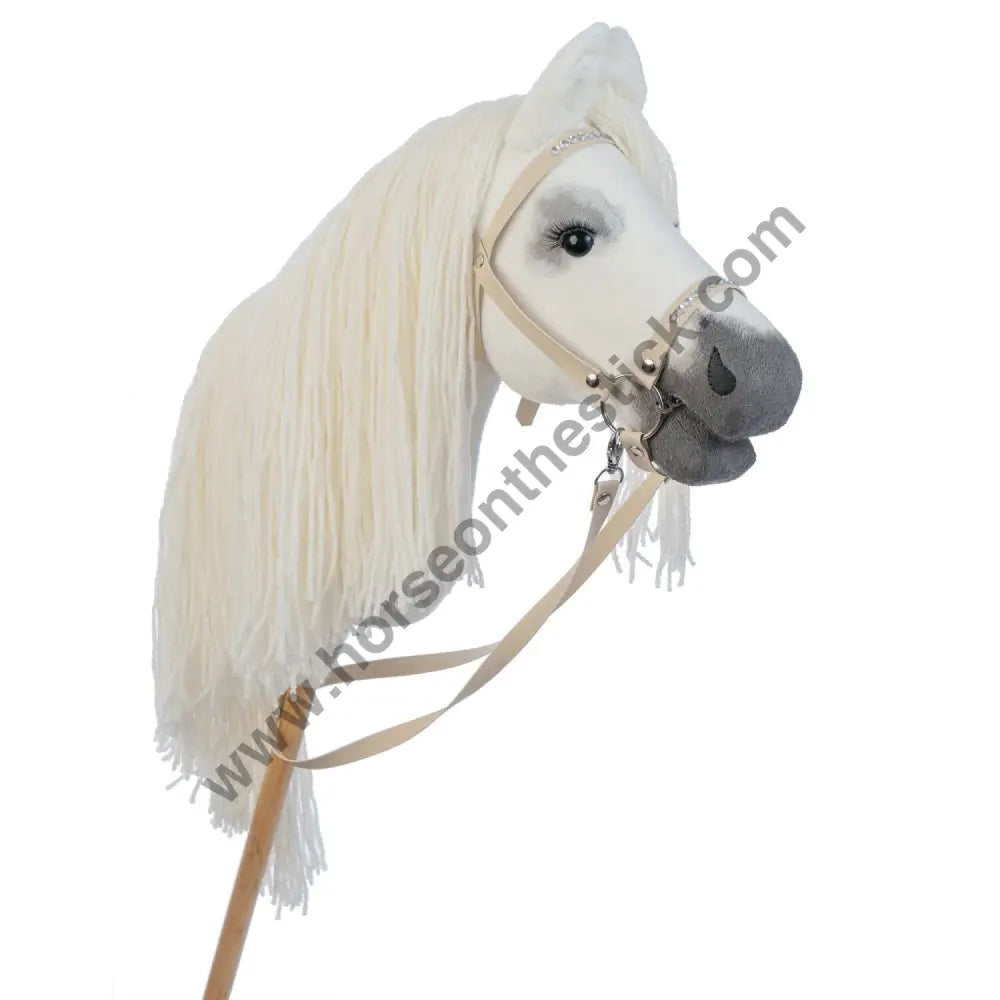 Hobbyhorse with bridle A3 White RACHEL Hobbyhorses: main group