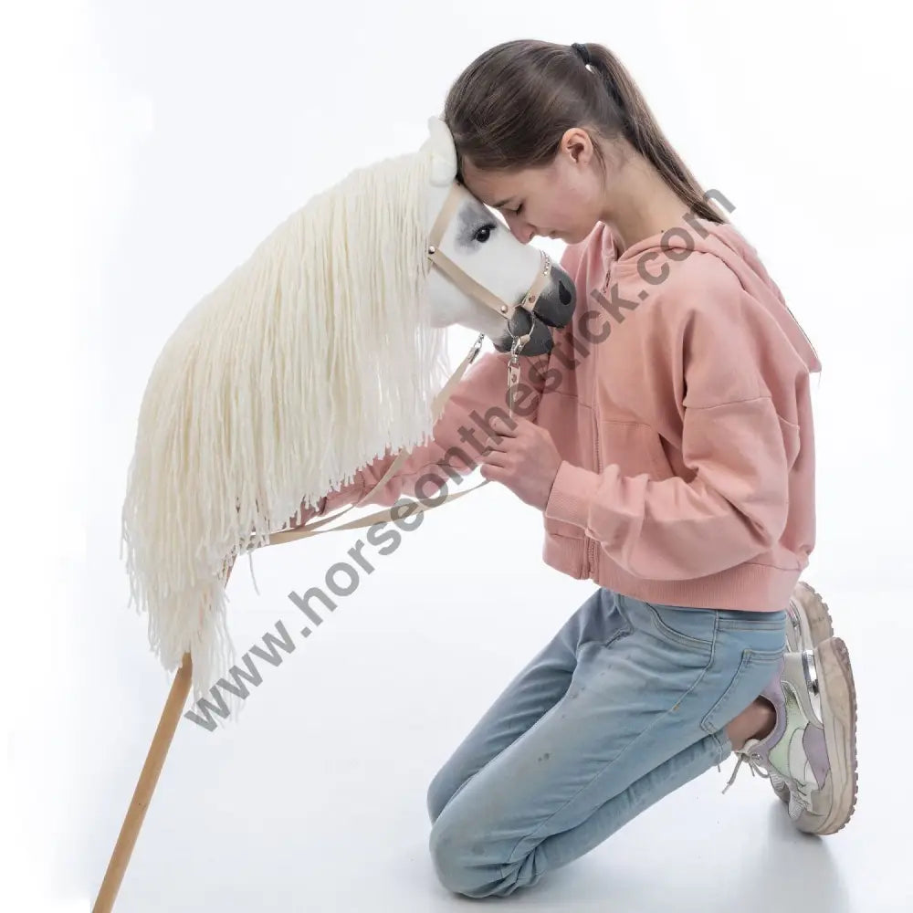 Hobbyhorse with bridle A3 White RACHEL Hobbyhorses: main group