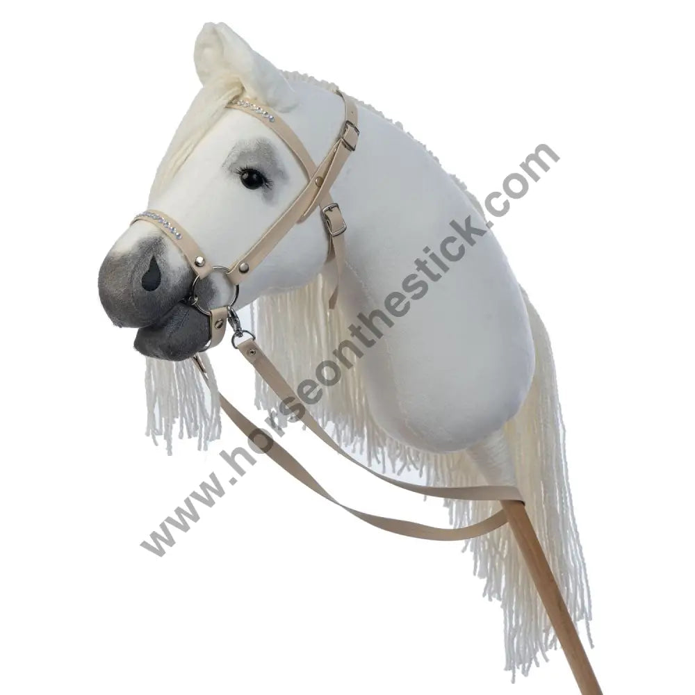 Hobbyhorse with bridle A3 White RACHEL Hobbyhorses: main group
