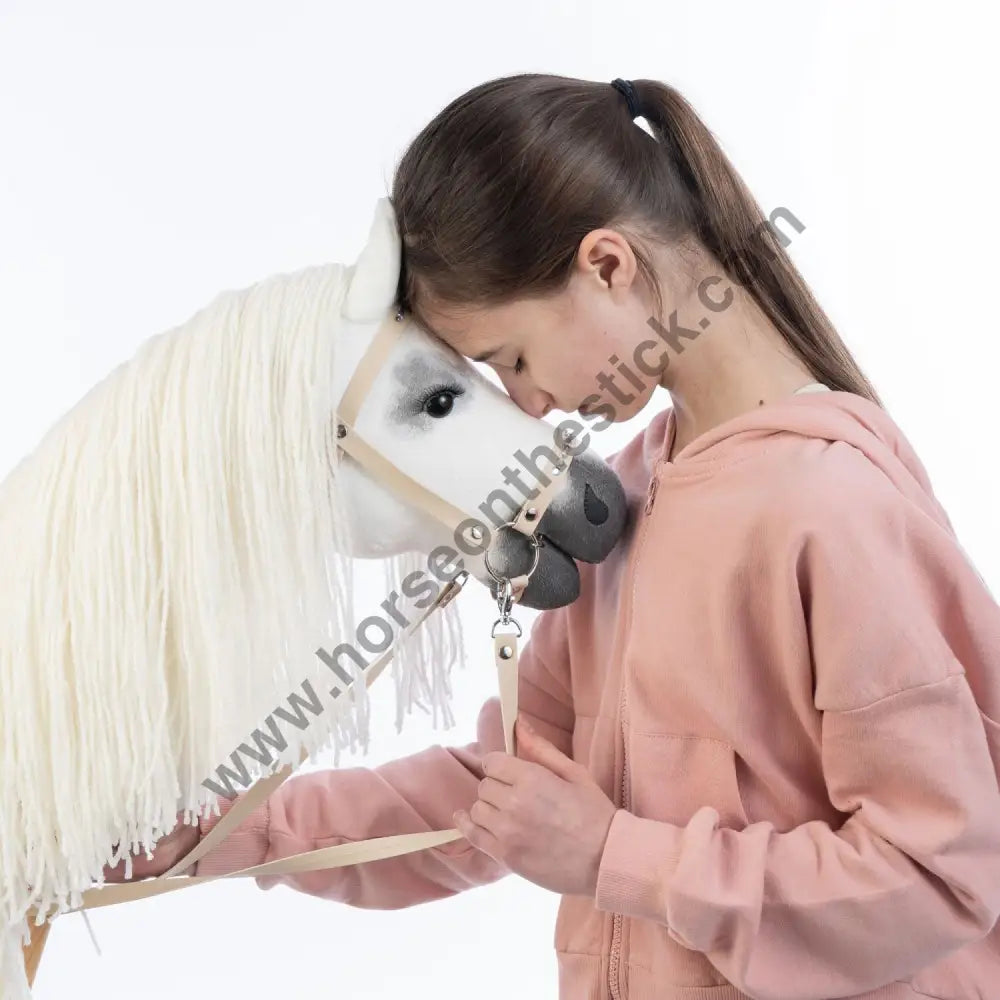 Hobbyhorse with bridle A3 White RACHEL Hobbyhorses: main group