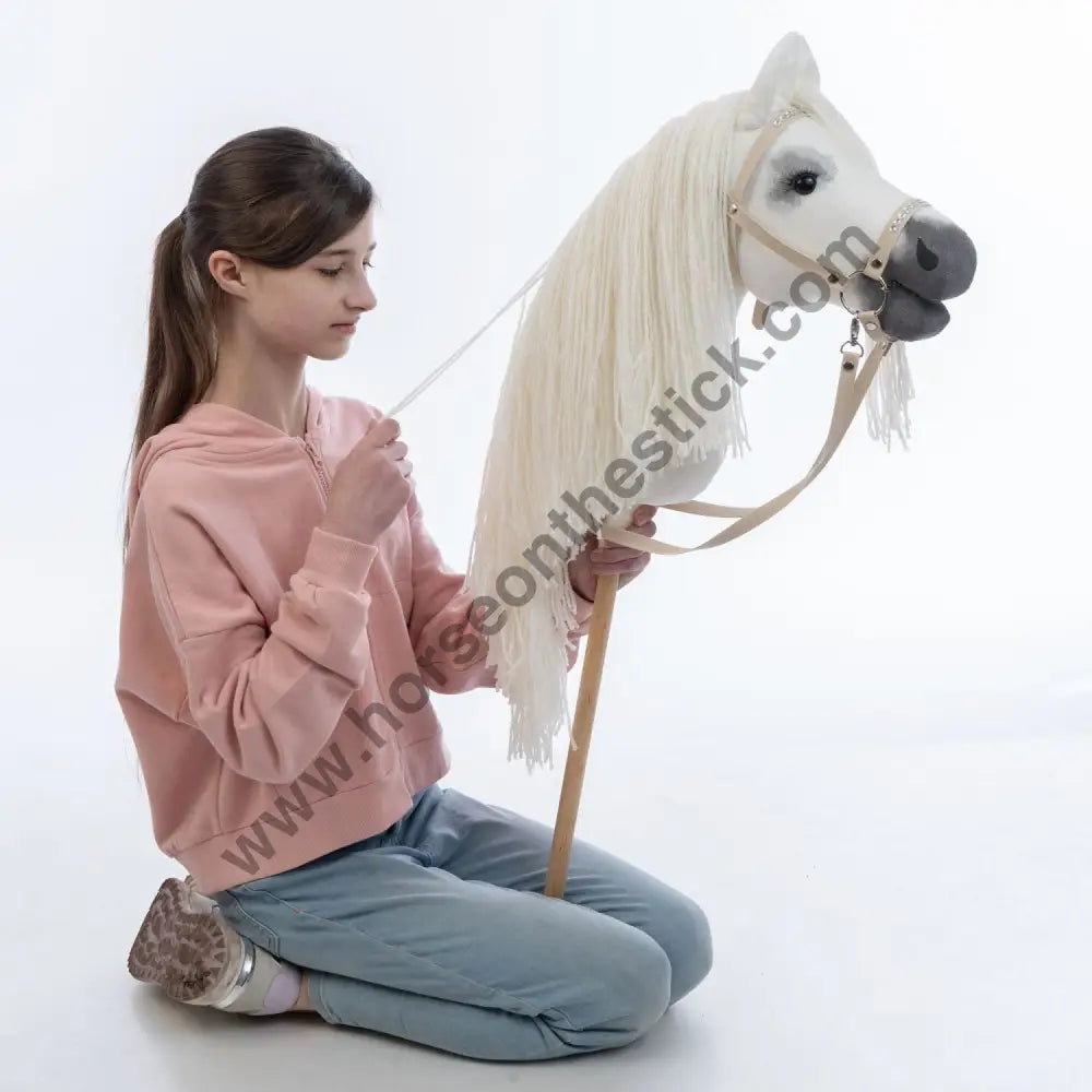 Hobbyhorse with bridle A3 White RACHEL Hobbyhorses: main group