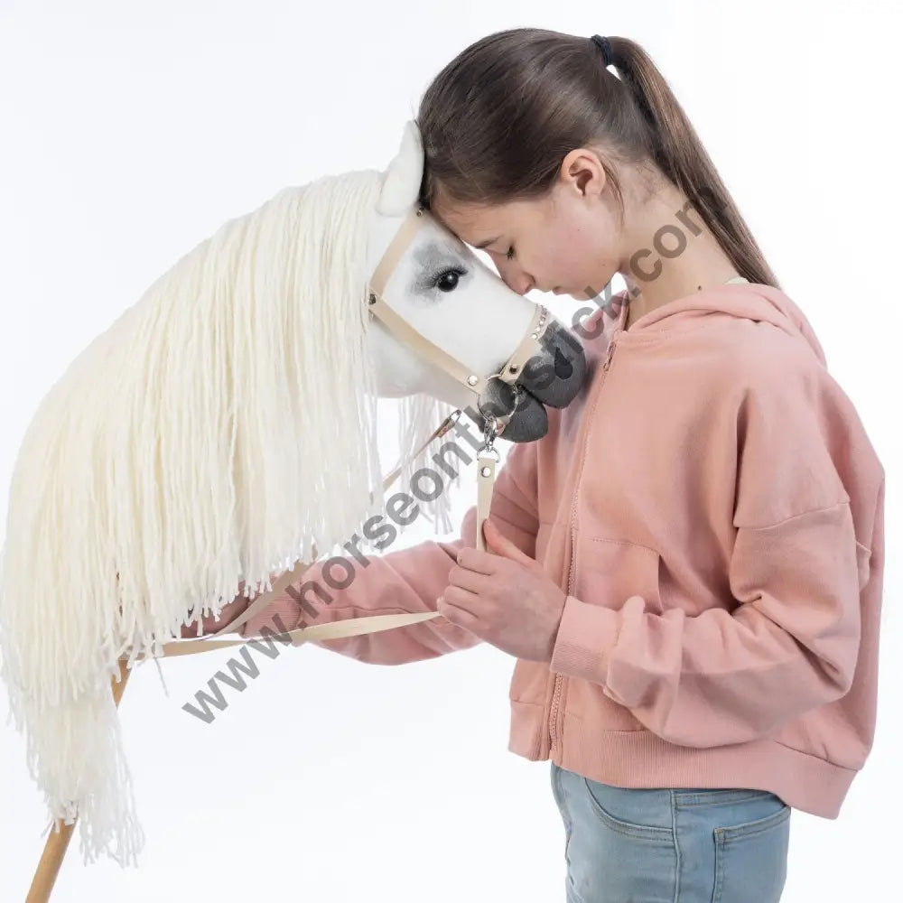 Hobbyhorse with bridle A3 White RACHEL Hobbyhorses: main group