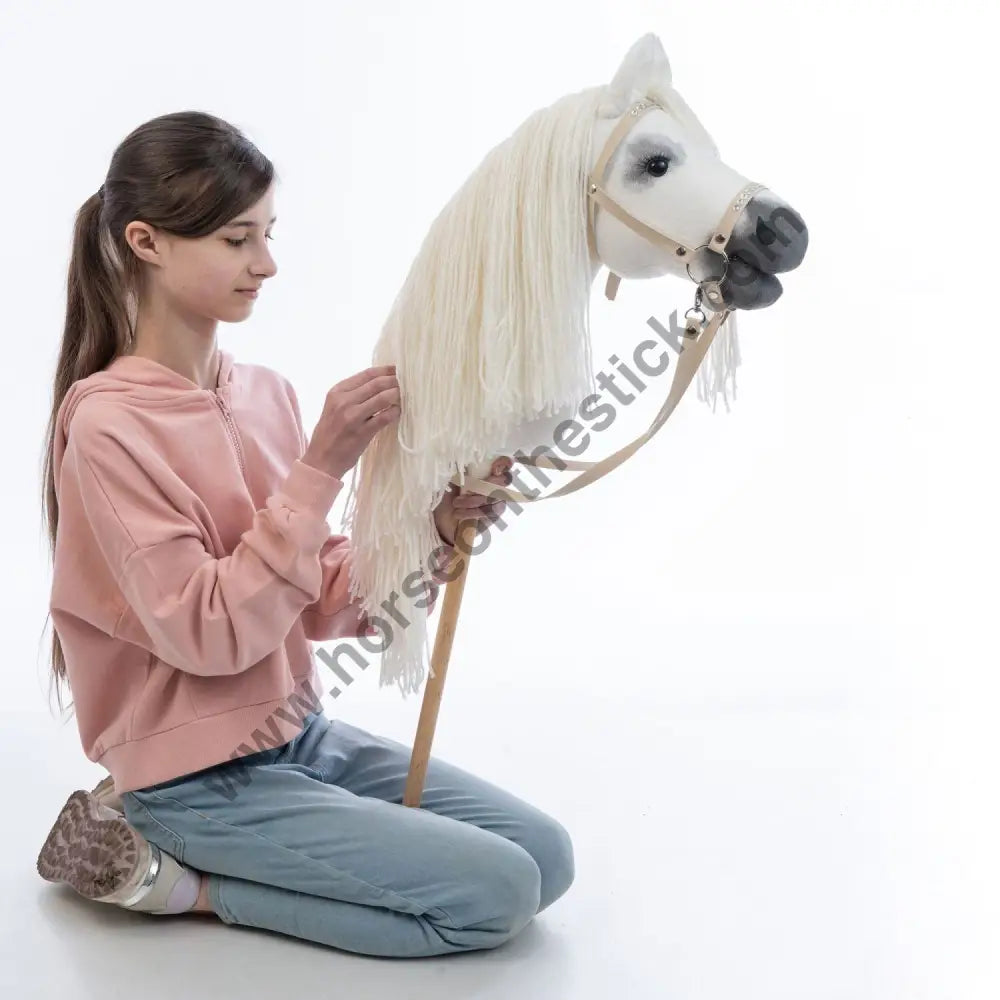 Hobbyhorse with bridle A3 White RACHEL Hobbyhorses: main group