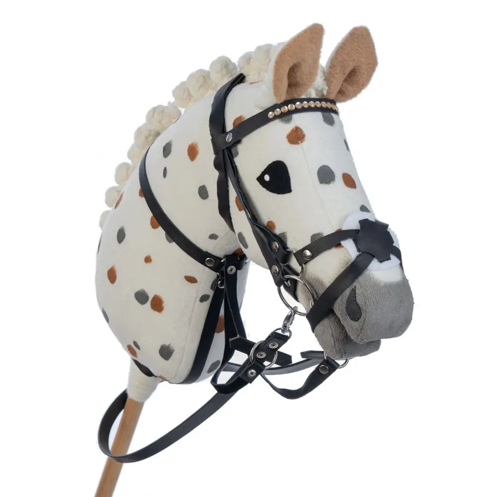 Hobbyhorse with bridle A3 White Stained Beauty Hobbyhorses: bestsellers