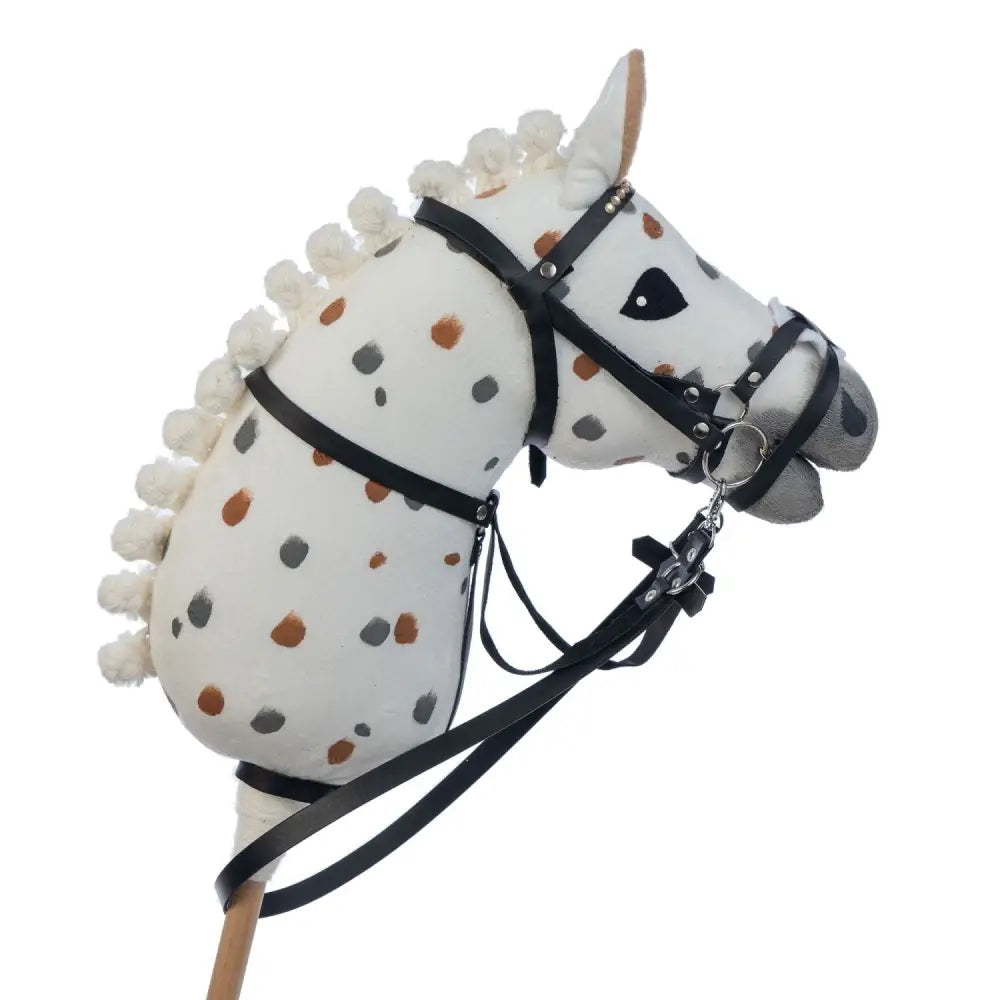 Hobbyhorse with bridle A3 White Stained Beauty Hobbyhorses: bestsellers