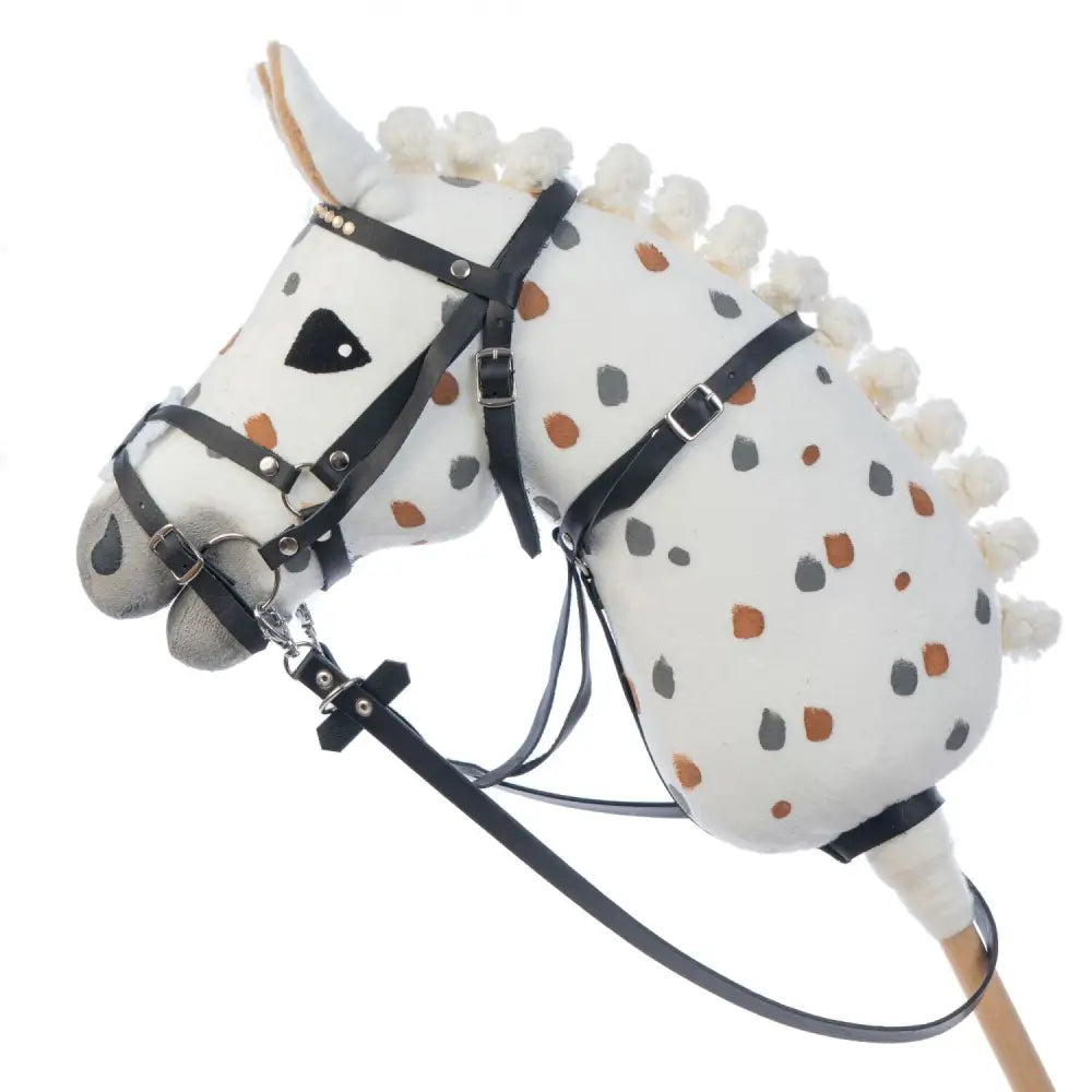 Hobbyhorse with bridle A3 White Stained Beauty Hobbyhorses: bestsellers