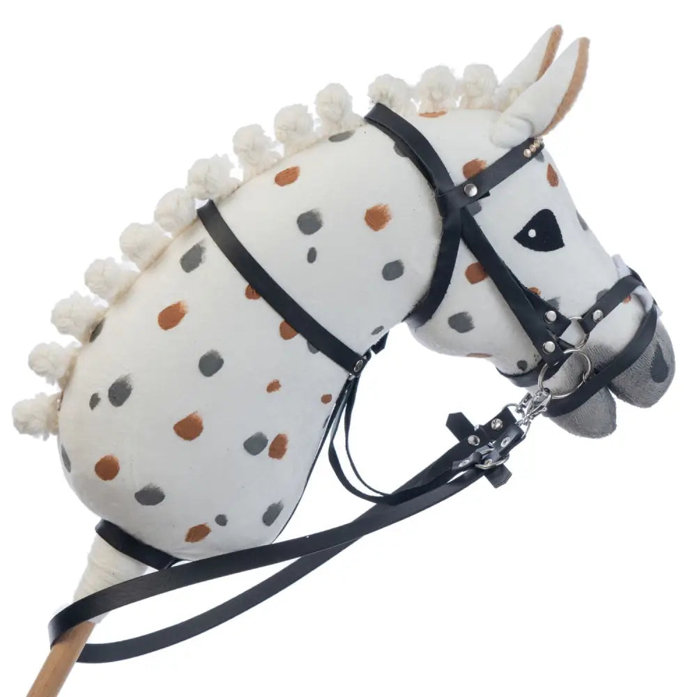 Hobbyhorse with bridle A3 White Stained Beauty Hobbyhorses: bestsellers