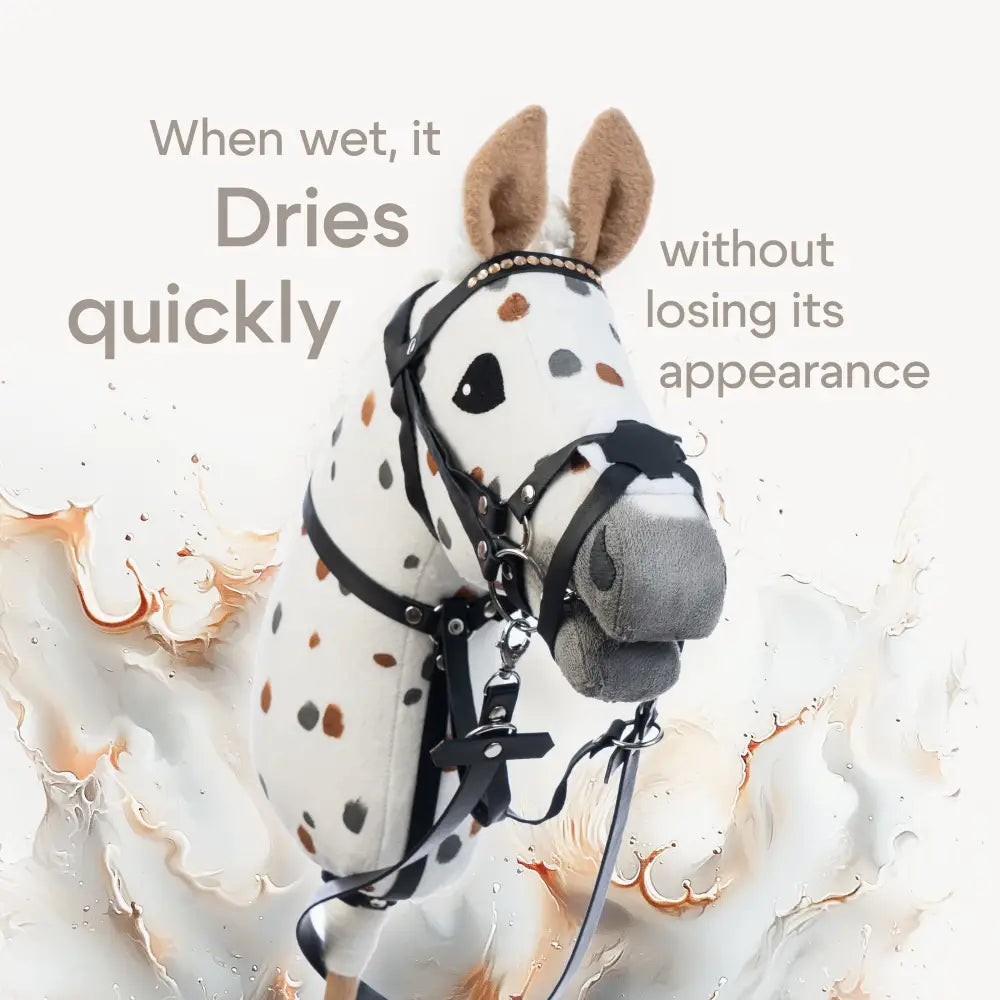 Hobbyhorse with bridle A3 White Stained Beauty Hobbyhorses: bestsellers