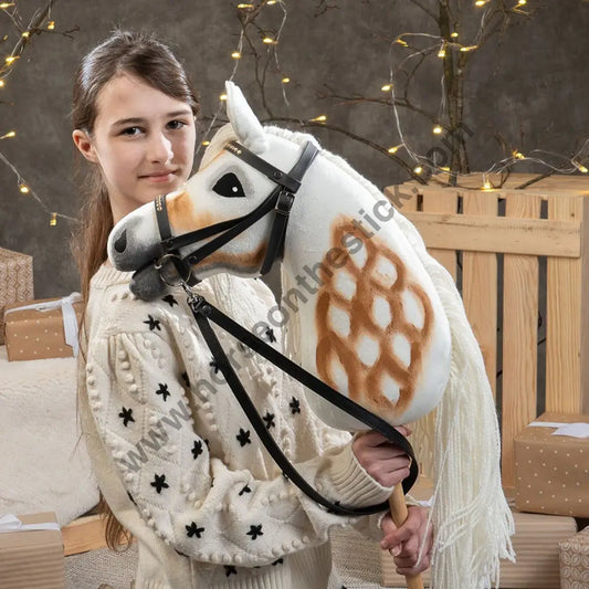 Hobbyhorse with bridle A3 White SUNNY Hobbyhorses: main group