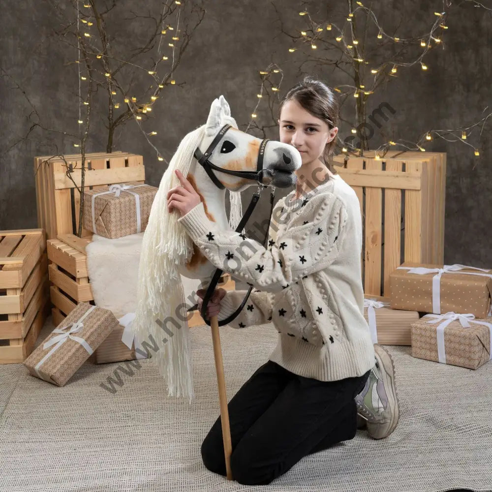 Hobbyhorse with bridle A3 White SUNNY Hobbyhorses: main group