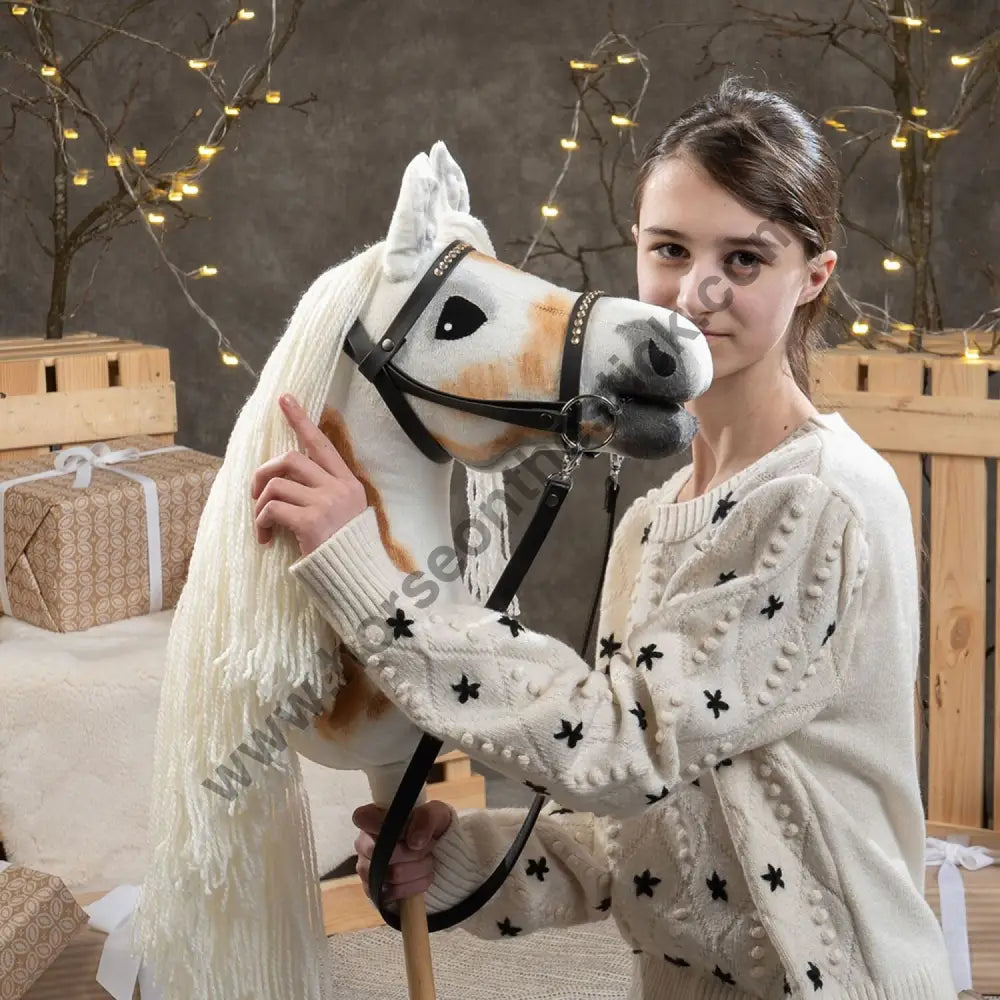 Hobbyhorse with bridle A3 White SUNNY Hobbyhorses: main group